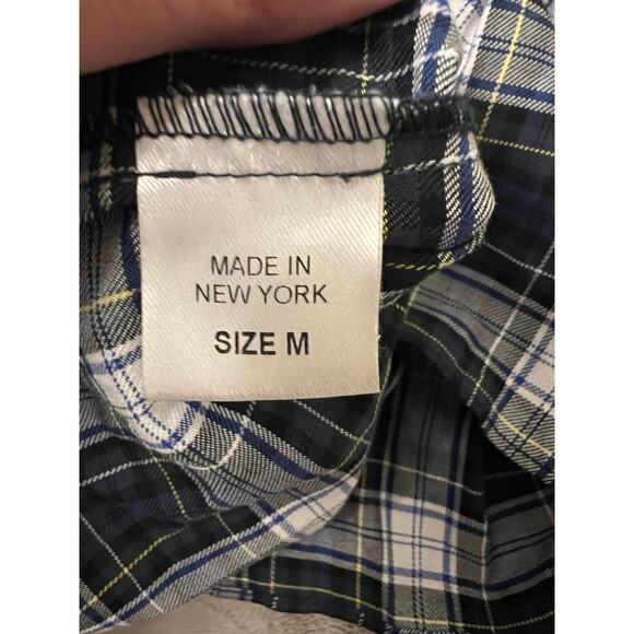 Petersyn 'Blaine' Dover Check Off-the-Shoulder Peplum Top M Plaid Academia Boho - Picture 7 of 11